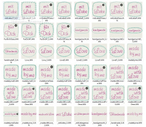 Stickserie - 95 Handmade Tags Labels